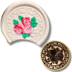【バラ 薔薇 】シーリングスタンプ ヘッド シーリングワックス 封蝋 (サイズ：縦30mm 横30mm) 