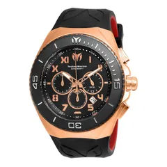 良品　TECHNOMARINE テクノマリーン　クロノグラフ　レディース　稼動 テクノマリーン TECHNOMARINE DIVA OR 18 CARATS ブラック