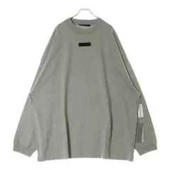 FEAR OF GOD ESSENTIALS (フィアオブゴッド エッセンシャルズ) L/S T-SHIRT ラバーロゴ 長袖Tシャツ ロンT グレー