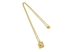 NINA RICCI ニナリッチ ラインストーン キューブ ネックレス ペンダント アクセサリー レディース ゴールド系 DG3934