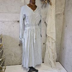 Euro vintage(ヨーロッパヴィンテージ) 50's~ beige_round collar with lace  short sleeve blouse レース襟の半袖ブラウス 2(M〜L程度) ベージュ Euro vintage(ヨーロッパヴィンテージ) 50's~ beige_round