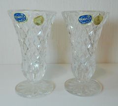 格安 Bohemia Crystal ボヘミアクリスタル クリスタルガラス 花瓶 花器 一輪挿し 24% PbO MADE IN CZECH REPUBLIC チェコ共和国製 20250720 j m 0717
