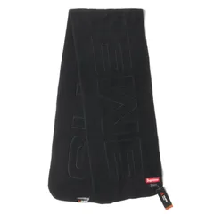 新品 Supreme シュプリーム マフラー 17AW ブランドロゴ ポーラテック フリース マフラー Polartec Logo Scarf ブラック 黒 ブランド 保温 ストリート シンプルのサムネイル