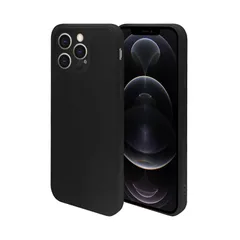 【特価セール】Zeunoen iPhone 12 Pro ケース 耐衝撃 シリコン カバー 軽量 薄型 柔軟 アイフォン12Pro スマホケース マット質感 指紋防止 擦り傷防止 落下防止 滑り止め ストラップホール付き (ブラック)