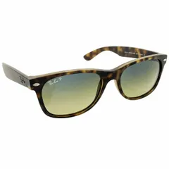 レイバン サングラス ニュー ウェイファーラー マットハバナ ブラウン系 茶色 ダークグレーレンズ RB2132 RayBan メガネ めがね 眼鏡 アイウェア ケース付き NEW WAYFARER 【中古】