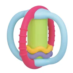 【人気商品】やわらか ループチャイム (水洗い可能/歯固め) 清潔 丈夫 トイローヤル 柔らかい (握りやすい/音がなる) 赤ちゃん ベビー用品