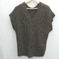 ◇ studio CLIP スタディオクリップ - ニットベスト サイズF ダークブラウン レディース E  【1408060043781】