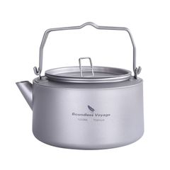 Boundless Voyage チタンケトル やかん 1L ティーポット 全体チタン製 直火対応 キャンプファイヤー アウトドア キャンプ用品 ケトル チタンケトル 1L Ti3098D (チタン色)