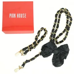 【美品】ピンクハウス　リボンモチーフ　ウエスト　チェーンベルト　＋チョーカー？　黒×ゴールド　＊4350