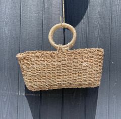Circle handle basket 　　jute