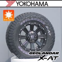 純正車高 装着可 デリカD5 16インチ タイヤホイール 4本セット 新品 ヨコハマ ジオランダー X-AT 235/70R16 ホワイトレター LEXXEL DeathRock レクセル デスロック マッドブラック