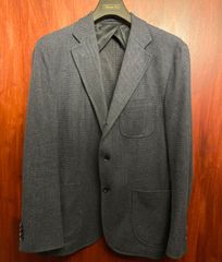 MADE IN JAPAN製 FRANCO PRINZIVALLI リネンコットンテーラードジャケット ネイビー 48サイズ