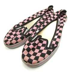 バンズ スリッポン T375 シューズ 靴 レディース ピンク メンズ US6.5サイズ ピンク VANS 【中古】
