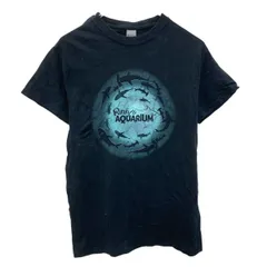 GILDAN 半袖 プリントTシャツ ブラック ギルダン プルオーバー アニマルプリント アクアリウム シャーク 古着卸 アメリカ仕入 a706-5605