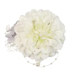 ブローチ あじさい クリップ カスミ草 ピン 2WAY コサージュ フォーマル ダリア 入学式 卒業式 日本製 結婚式 [クレインズコレクション] ハレの日の特別なシーンに