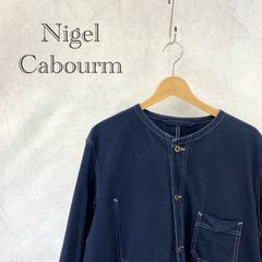 美品 Nigel Cabourn ナイジェル ケーボン 8043-00-30001 フレンチ ワーク ジャケット カバーオール アウター ネイビー 48 L メンズ