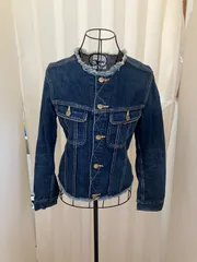 【レディース】　Lee　リー　ノーカラーデニムジャケット