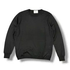 参考上代40700円 未使用品 RIVORA Silk Crew Neck Knit クルーネックニット シルク混 セーター リヴォラ R30-MKT001 ブラック D