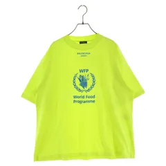 2023年最新】BALENCIAGA バレンシアガ メンズ イエローロゴ半袖Tシャツ