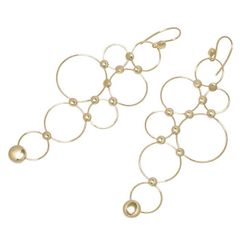 ジョージ・ジェンセン GEORG JENSEN デザイン フック ピアス K18YG 仕上済