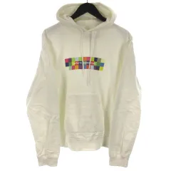 ユニフォームエクスペリメント uniform experiment 19AW COLOR CHART BOX LOGO HOODIE パーカー フーディー プルオーバー 長袖 ロゴ プリント UE-192066 1 S ホワイトのサムネイル