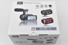 JOYEUX ジョワイユ 30MEGA 4Kムービーカメラ マイク、SD、三脚スタンド、充電池2個セット
