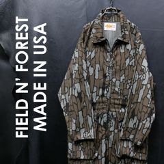 USA製 FIELD N’ FOREST ツリーバークカモ オールインワン XL ハンティングウェア 狩猟 ウッドカモ 迷彩柄 TREBARK つなぎ ジャンプスーツ