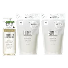 BOTANIST 보타니스트 | 바디 비누 3 점 세트 병 1 개 리필 2 개 클리어 클렌즈
