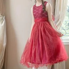 【バーガンディ】チュールベルトドレス TAK キッズ キャサリンコテージ