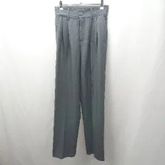 ◇ Θ me+emselect 無地 ハイウエストウールライクスラックスパンツ サイズM グレー系 メンズ E  【1507080016215】