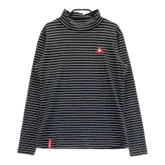 サイズ：M LE COQ GOLF ルコックゴルフ  ハイネック 長袖Tシャツ ボーダー柄 ブラック系 [240101343575]# ゴルフウェア レディース ストスト