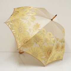 晴雨兼用傘 槇田商店 USED美品 絵おり 向日葵 ひまわり 甲州織 高級 槙田商店 60cm S2956