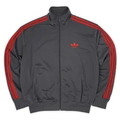 アディダス adidas 00s 2000年代 トラックジャケット ジャージ トレフォイルロゴ 刺繍 3ストライプ 3本ライン ATP USA ヴィンテージ アメリカ 古着 メンズ コート ジャケット チャコール XL【中古】