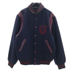 McGregor マックレガー ウールブレンド スタジャン L ネイビー メンズ 古着