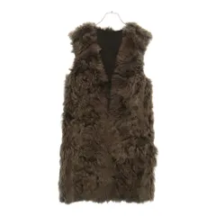 MARNI マルニ 10AW ラムレザー ムートン ファーベスト ジャケット ブラウン レディース W10GLMXI09MQYLM020 MARNI (マルニ) 10AW ラムレザー ムートン ファーベスト