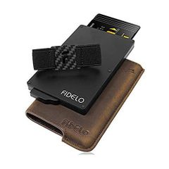 Fidelo Men's Minimalist Wallet, Card Case, Money Clip, Brand, Brown Brown P_0 [ID:9446]