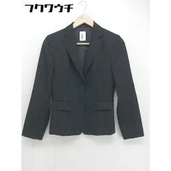 ◇ COMME CA ISM コムサイズム ストライプ テーラード ジャケット サイズS ブラック レディース  【中古】 【1106100008089】