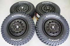 要リフトアップ ゴツゴツ系 MLJ ラギッド 14inch 5.0J 4H100+35 グリップマックス MUD RAGE M/T 185R14 プロボックス サクシード