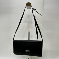 ★-35 LANVIN ランバン ショルダーバッグ ワンショルダー レザー ブラック ショルダーベルト調節可能 レディース バッグ