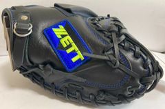 一般軟式野球用 キャッチャーミット ZETT ゼット 青 黒 捕手 大人用 右