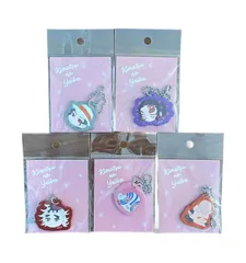 鬼滅の刃 合皮チャーム　5種セット   ( 鬼舞辻無惨 & 猗窩座 & 黒死牟 & 童磨 & 半天狗 )