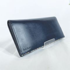 ✱Paul Smith（ポールスミス）✱フラップ式ロングウォレット ストライプポイント 濃紺