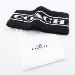 美品 COACH コーチ ヘアバンド 1点 アクリル他 ロゴ 兼用 AD663 