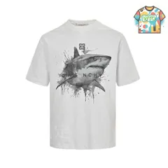 【今日特価】GIVENCHY / ジヴァンシー 24ss ホワイトシャークプリント T シャツ-2