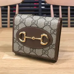 【新品未使用】グッチ ホースビット GGスプリーム 1955 コンパクト財布 621891 ミニウォレット 2つ折り 09986