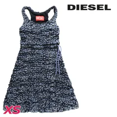 新品・未使用 ディーゼル DIESEL ノースリーブデニムワンピース レディース スモッキング Aライン DE-BATE-FS