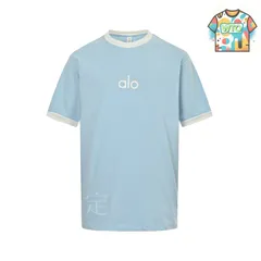 【今日WTO】ALO 25ss カラーブロック字母 T シャツ-AW34