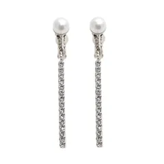 【シルバー × イヤリング】[Cream dot. クリームドット公式] イヤリング レディース 低アレルギー パール ビジュー バー 揺れる 大人