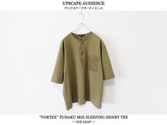 【SALE】 Audience / VORTEX 布帛ミックス スリーピングヘンリーTEE - ICE LEAF