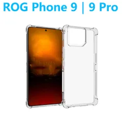 ROG Phone 9 9Pro クリアケース 透明スマホケース ソフト軽量 アールオージーフォン エアクッション 衝撃吸収 滑り止め TPU保護カバー 指紋防止黄変防止のサムネイル
